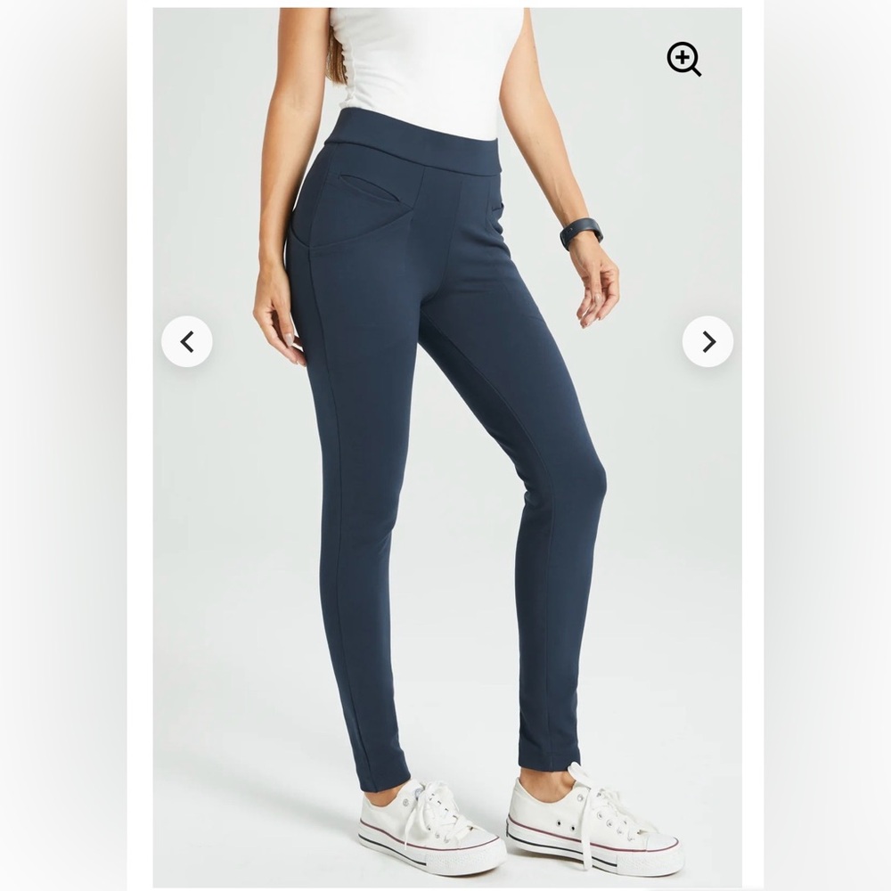 Betabrand XS & XSP Navy Journey Skinny Leg Pants Stretch Womens 25” & 27” Inseam - Picture 2 of 16